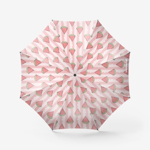 Зонт «Арбузный полосатый узор. Летний принт»