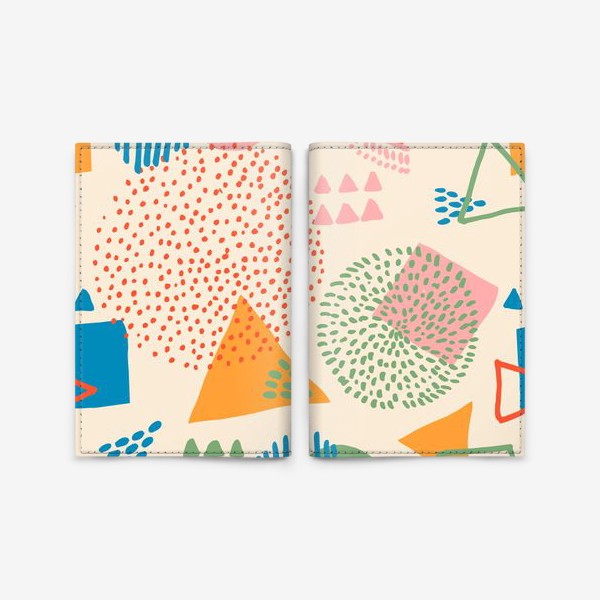 Обложка для паспорта «Цветная геометрия»