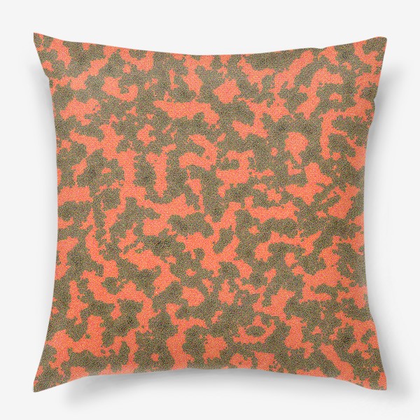 Подушка «Оранжево серая абстракция»