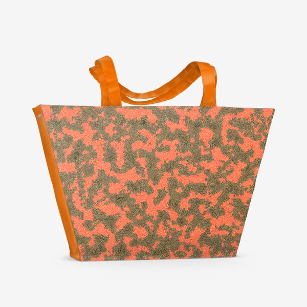 Пляжная сумка «Оранжево серая абстракция»
