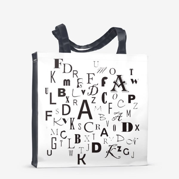 Сумка-шоппер «Латинский алфавит без фона»