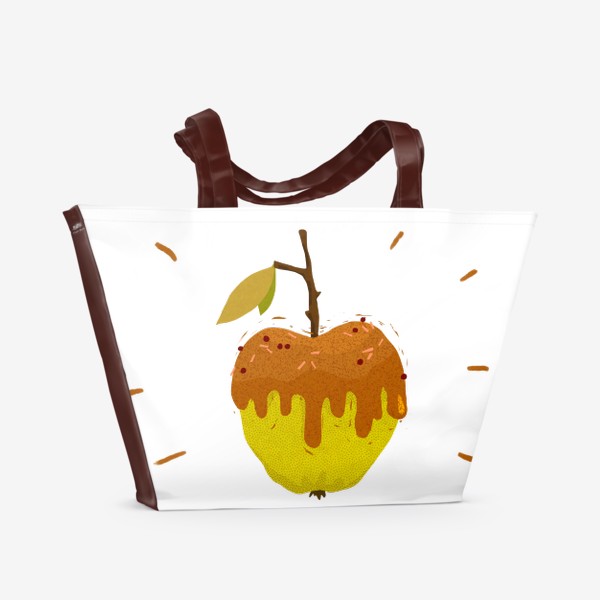 Пляжная сумка «Яблоко в карамели»