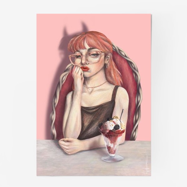 Постер «Девушка с мороженым»
