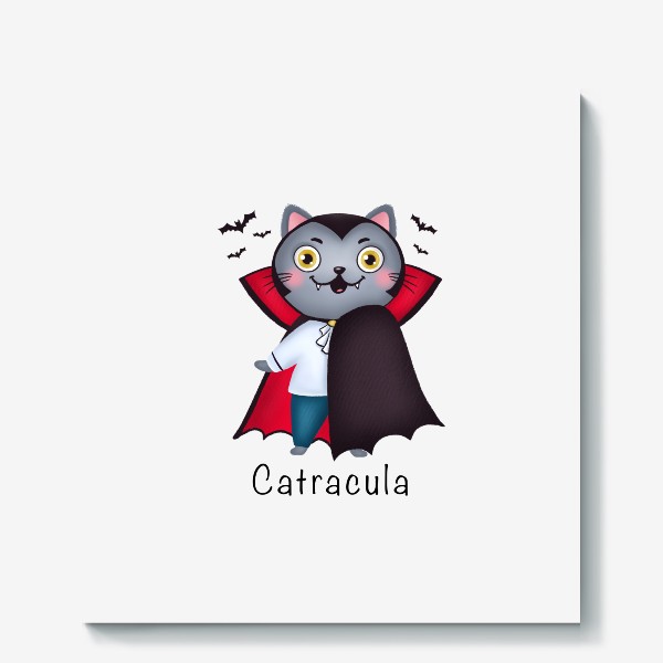 Холст «Кот дракула/ Catracula»
