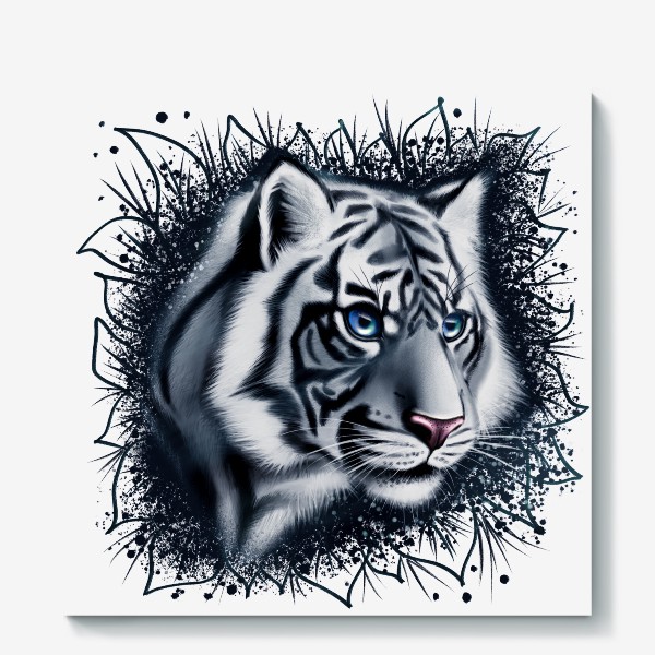 Холст «Белая тигрица»