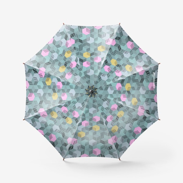 Зонт «Кубики в голубовато-сером»