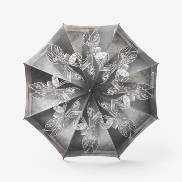 Зонт «Букет тюльпанов на 8 Марта»