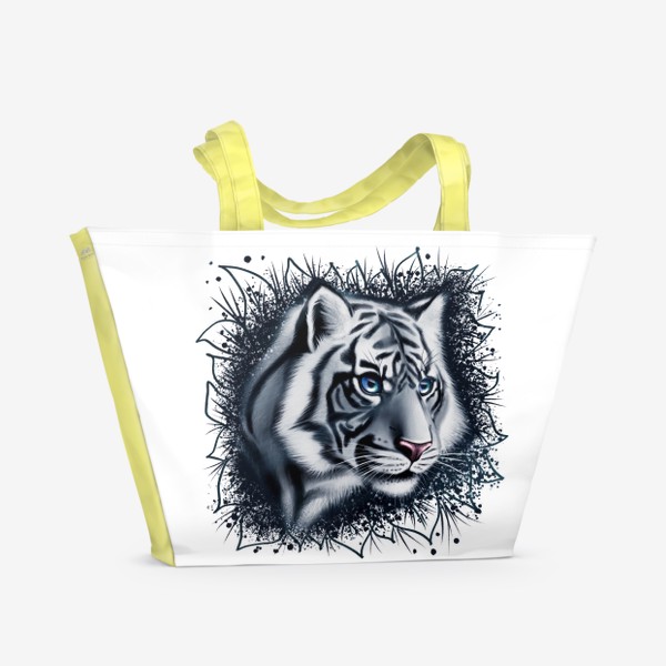 Пляжная сумка «Белая тигрица»