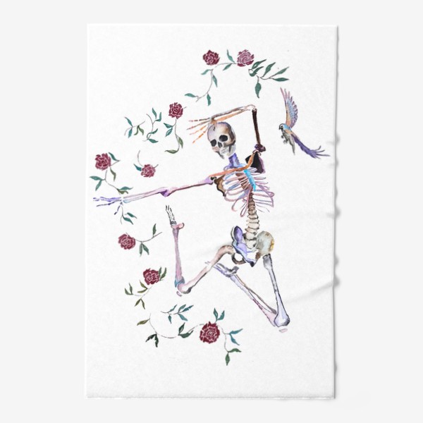 Полотенце «Скелет хэллоуин рождество стильный принт веселый принт»