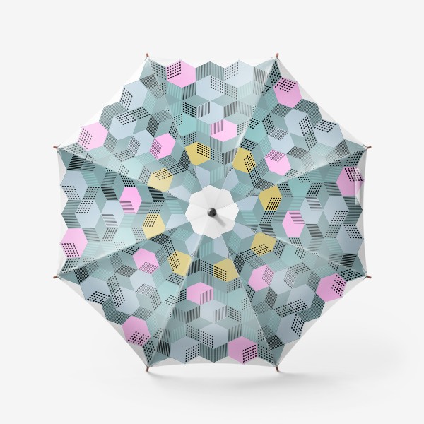 Зонт «Кубики в голубовато-сером»