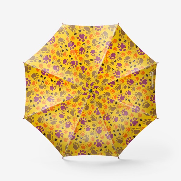 Зонт «Лапки на жёлтом»