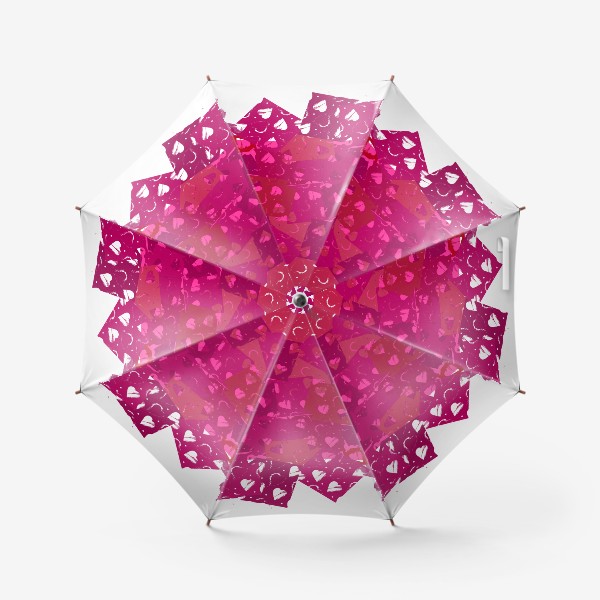 Зонт «Сердца и квадраты пурпурные»