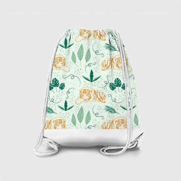 Рюкзак «Тигры  с листьями»