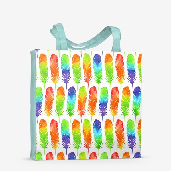Сумка-шоппер «Bright Watercolor Feathers»