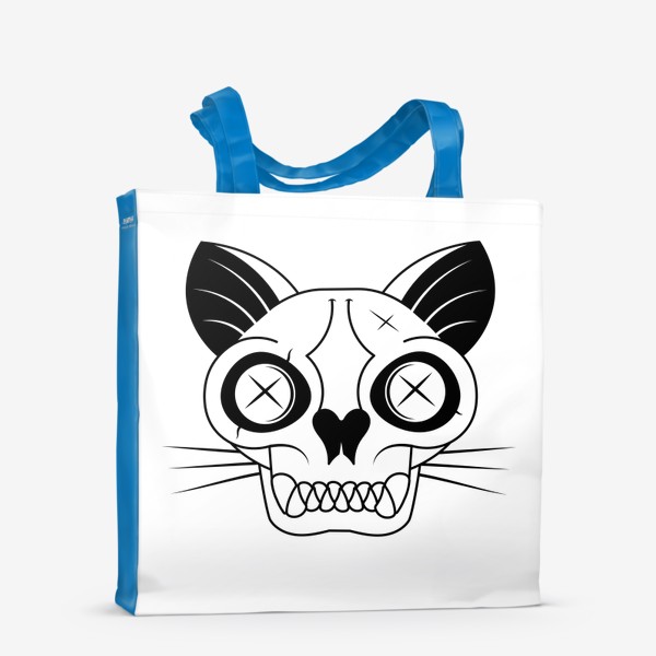 Сумка-шоппер «Скелет кошки логотип»