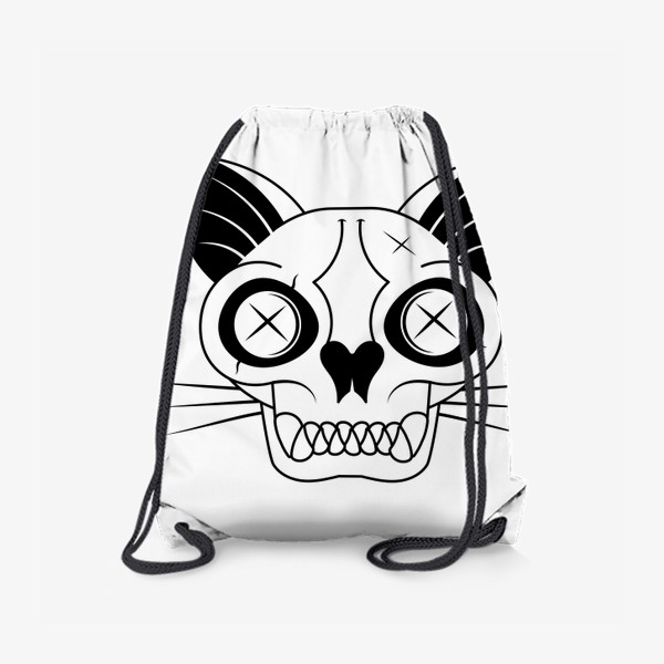 Рюкзак «Скелет кошки логотип»