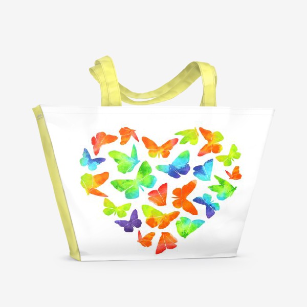Пляжная сумка «Butterfly Bright Heart»