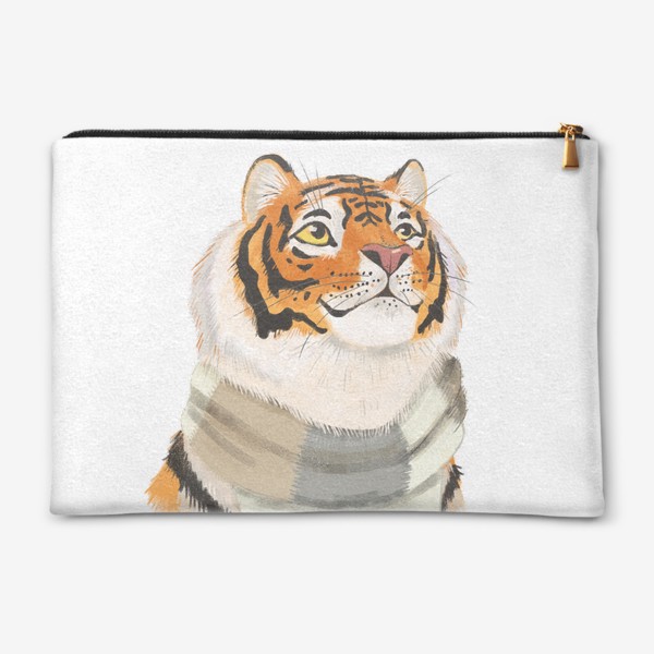 Косметичка «Умный тигр в кашемировом шарфе»