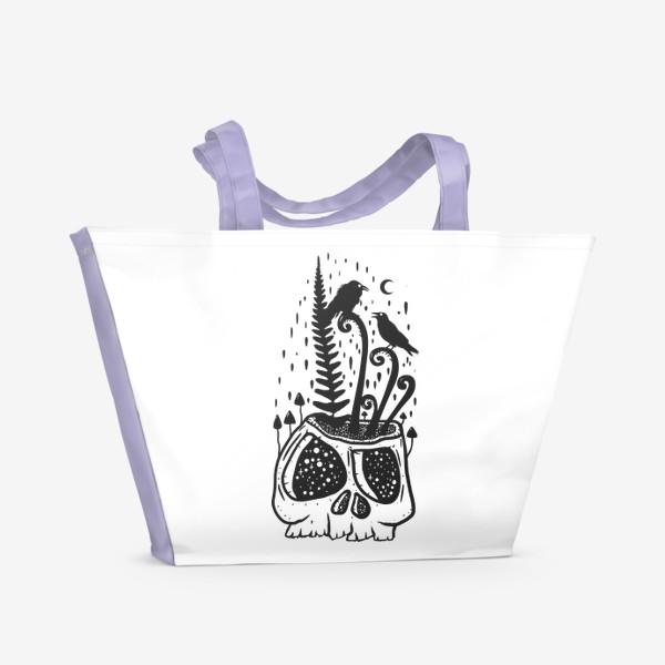 Пляжная сумка «Psychedelic Fern Skull»