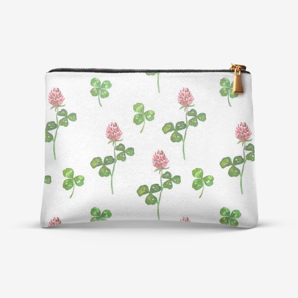 Косметичка &laquo;Pattern With Watercolor Clover&raquo;