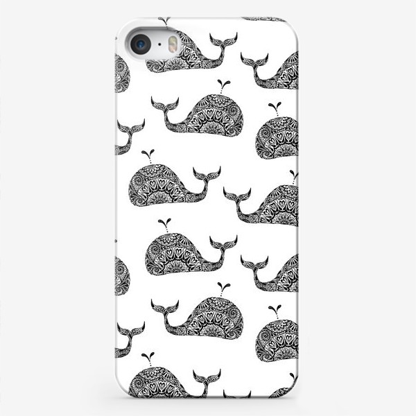 Чехол iPhone «Graphic Whales»