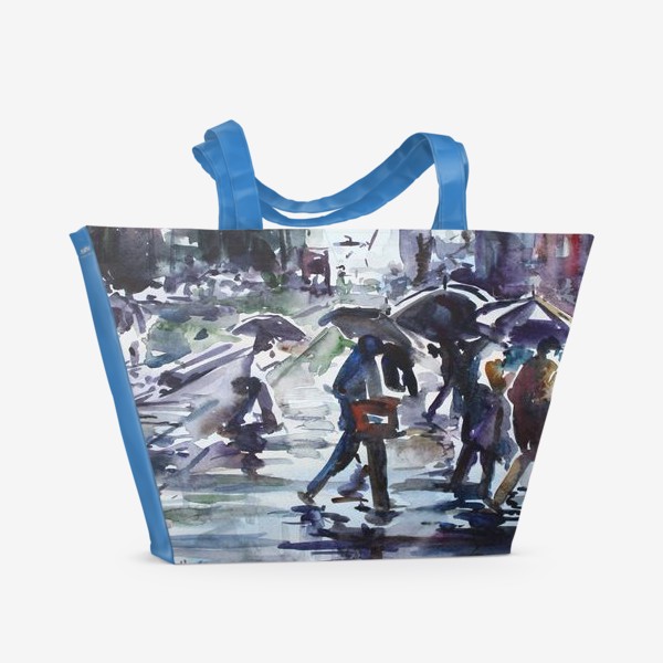 Пляжная сумка &laquo;Дождливый город&raquo;