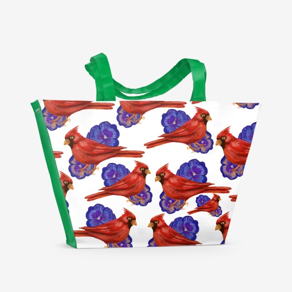 Пляжная сумка «Red birds»