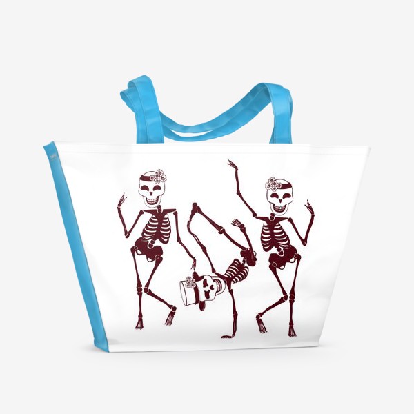 Пляжная сумка &laquo;Танцующие скелетики&raquo;