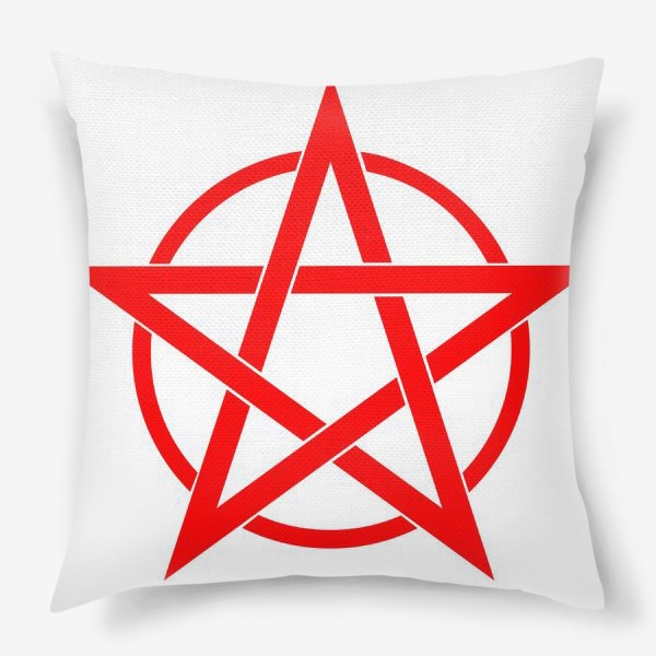 Подушка «Магический красный пентакль »