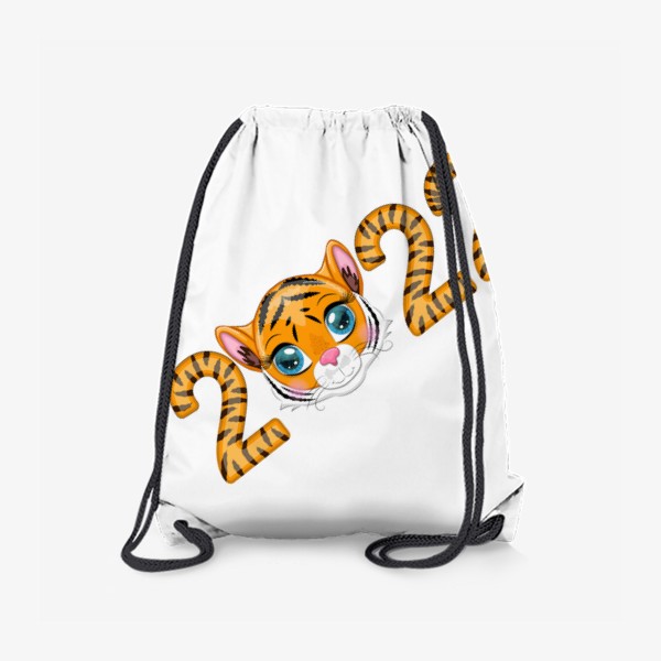 Рюкзак «Тигровая надпись 2022 с мордочкой тигренка»