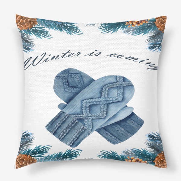Подушка «Скоро зима варежки»