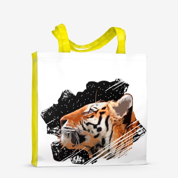 Сумка-шоппер «Тигр на черном фоне. Новый год 2022»