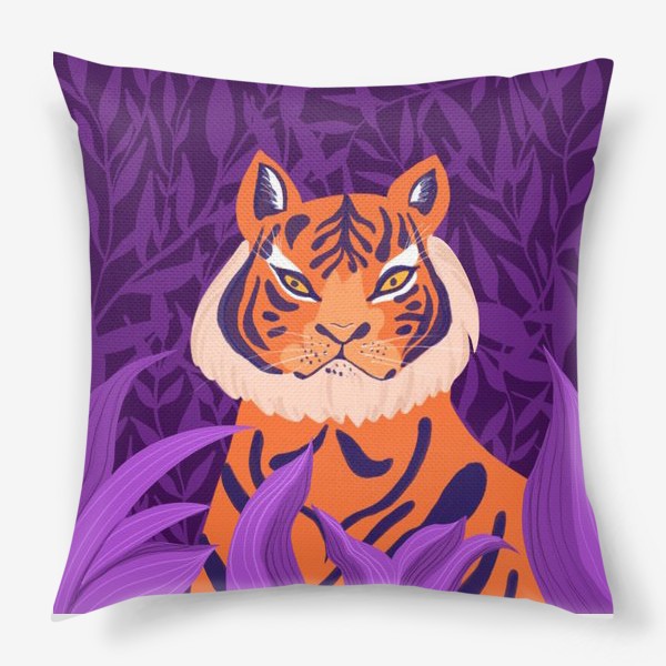 Подушка «Тигр в зарослях. Tiger»