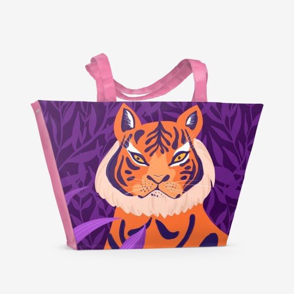 Пляжная сумка «Тигр в зарослях. Tiger»