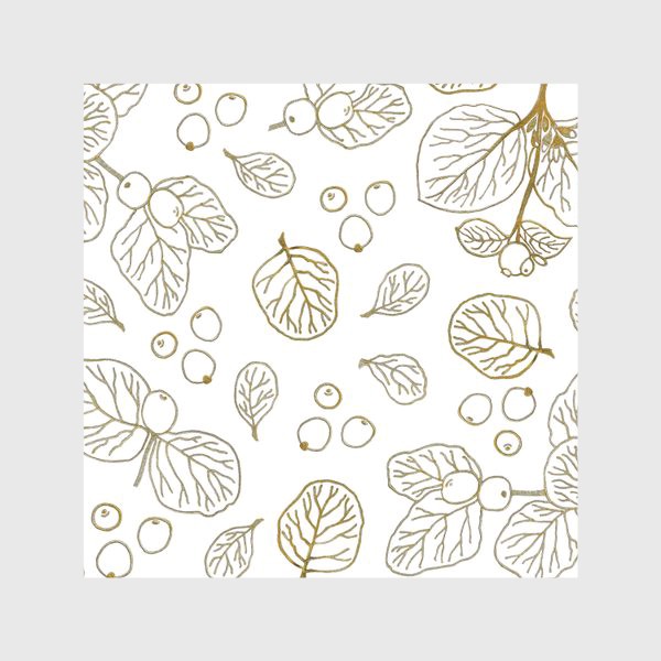 Скатерть «Золотая осень листья на белом фоне»