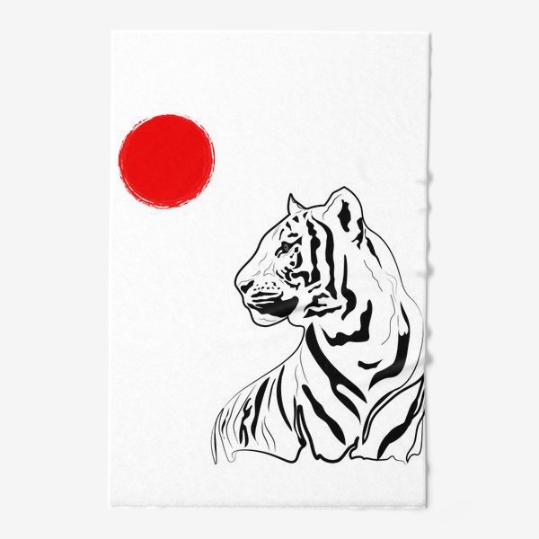 Полотенце «Тигр черно-белый»