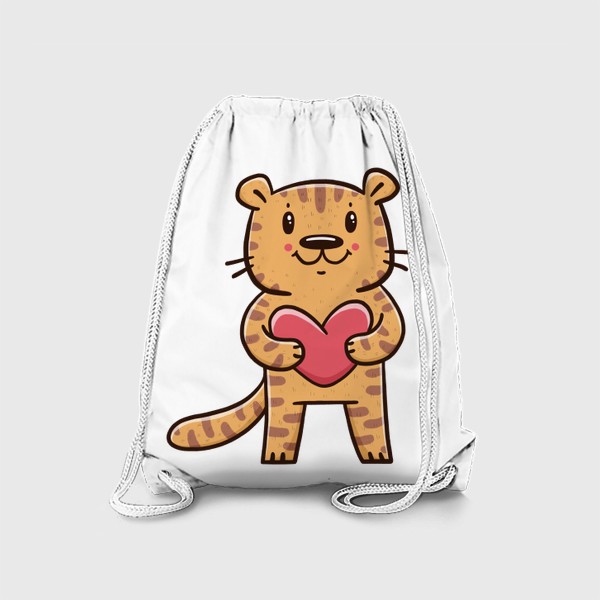 Рюкзак «Милый тигрёнок с сердечком. Новый год 2022. Год тигра»