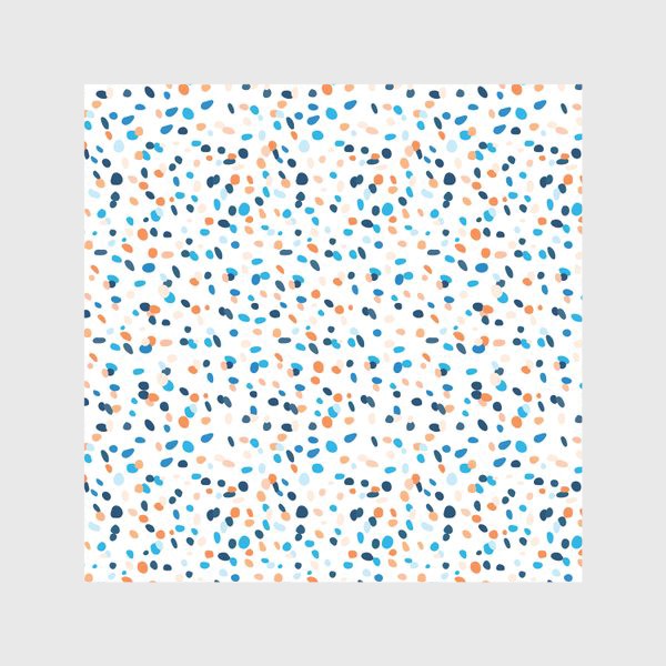 Скатерть «Абстрактный узор с цветными точками. Конфетти на белом фоне»