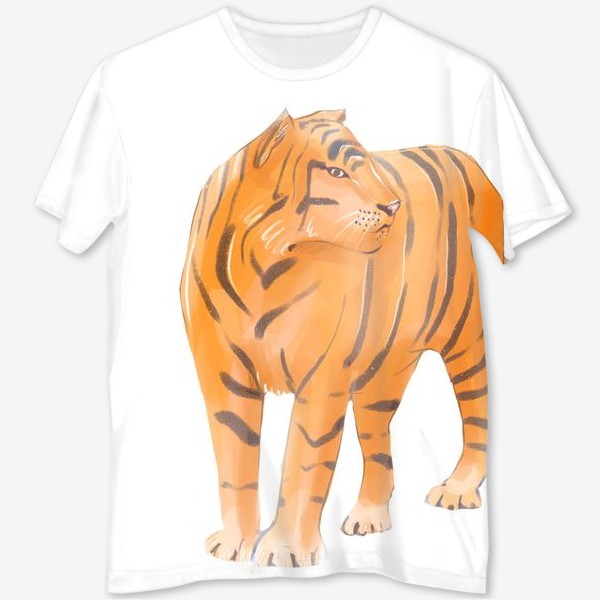 Футболка с полной запечаткой «Тигр. тигрица»