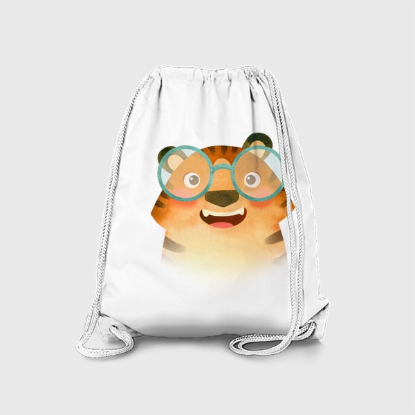 Рюкзак «Тигр в круглых очках. Забавный символ нового года 2022»