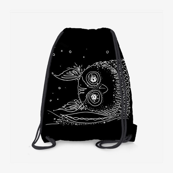 Рюкзак «Сова Соня. Черный.»