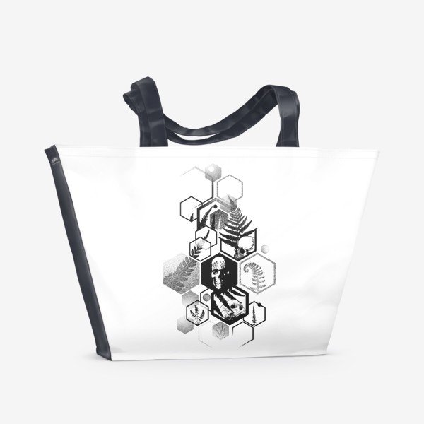 Пляжная сумка &laquo;Hexagon Ferns Tattoo&raquo;