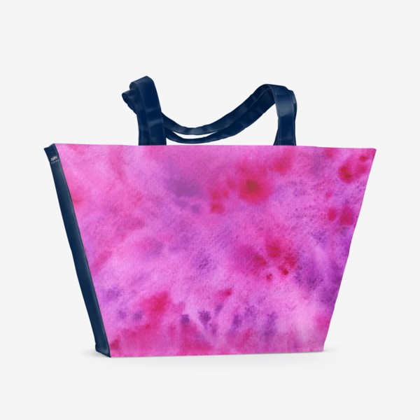 Пляжная сумка «Абстракция, акварель, пурпур.»