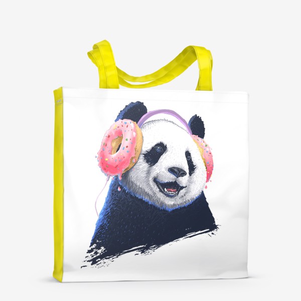 Сумка-шоппер «Panda in headphones»