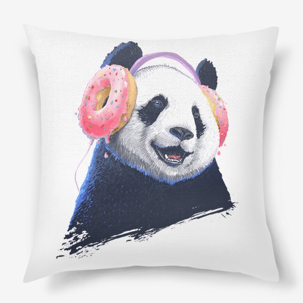 Подушка «Panda in headphones»
