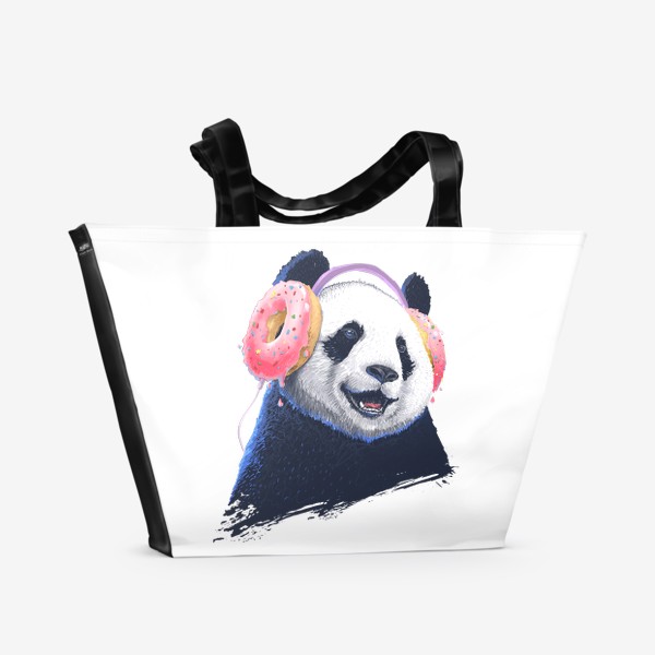 Пляжная сумка «Panda in headphones»
