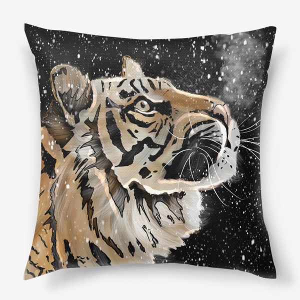 Подушка «Тигр и снег»