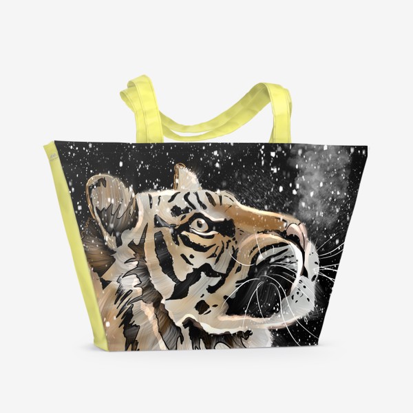 Пляжная сумка «Тигр и снег»