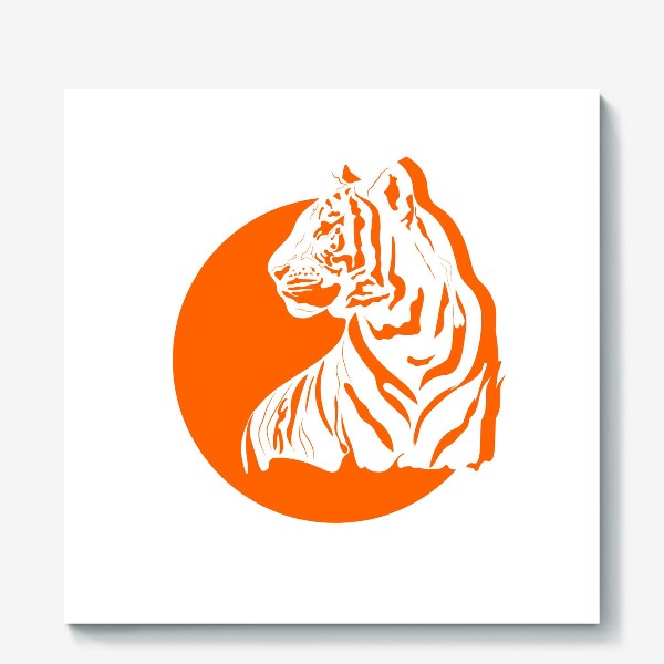 Холст «Оранжевый тигр»
