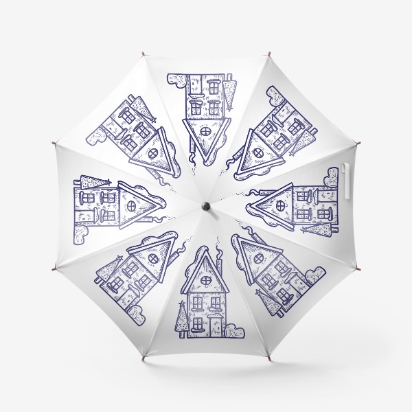 Зонт «Зимний домик»